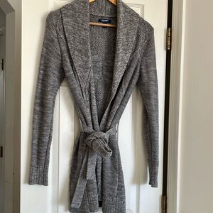 Old Navy belted grey cardigan